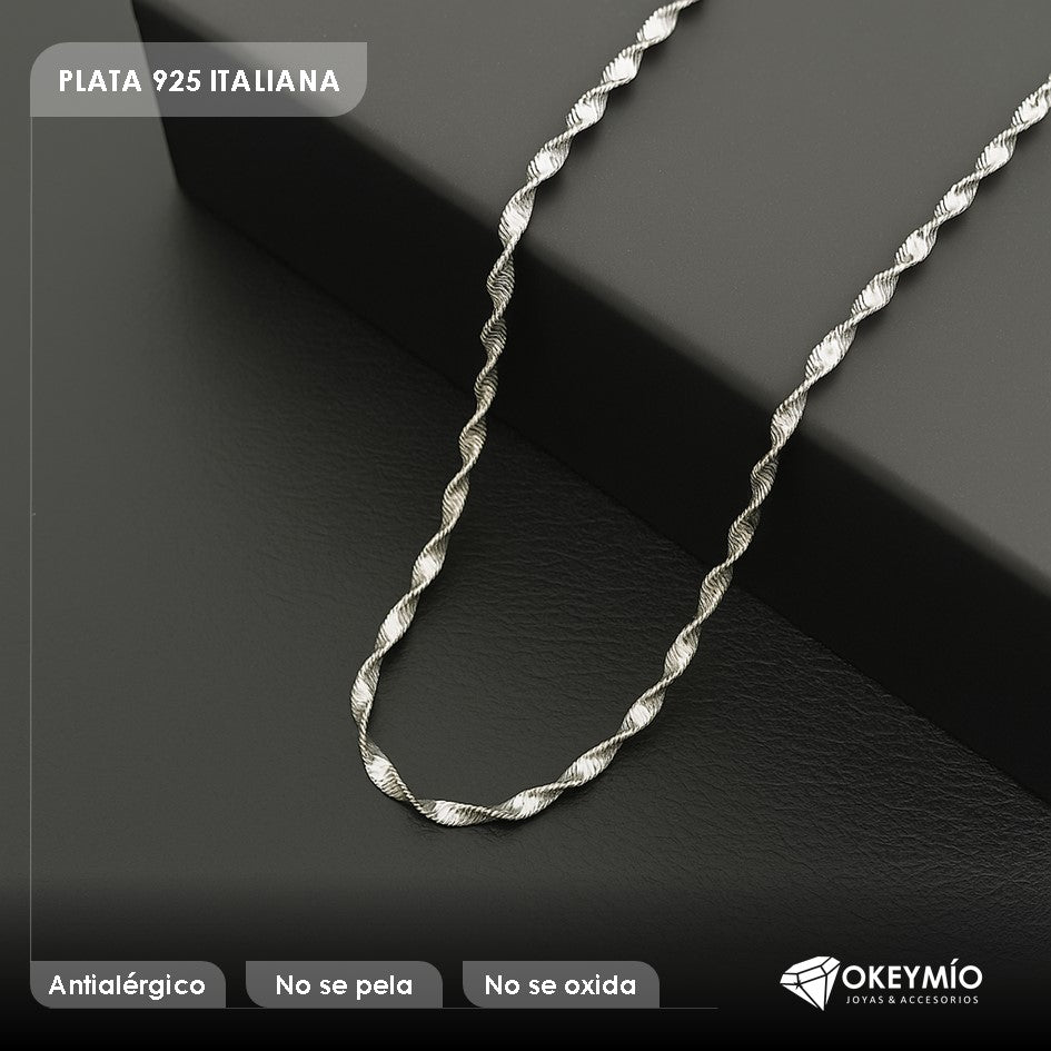 Cadena Tejido Espiral (45cm)