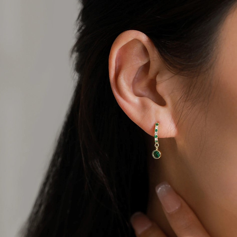 Aretes Candongas En Plata 925 Chapado en Oro 18k