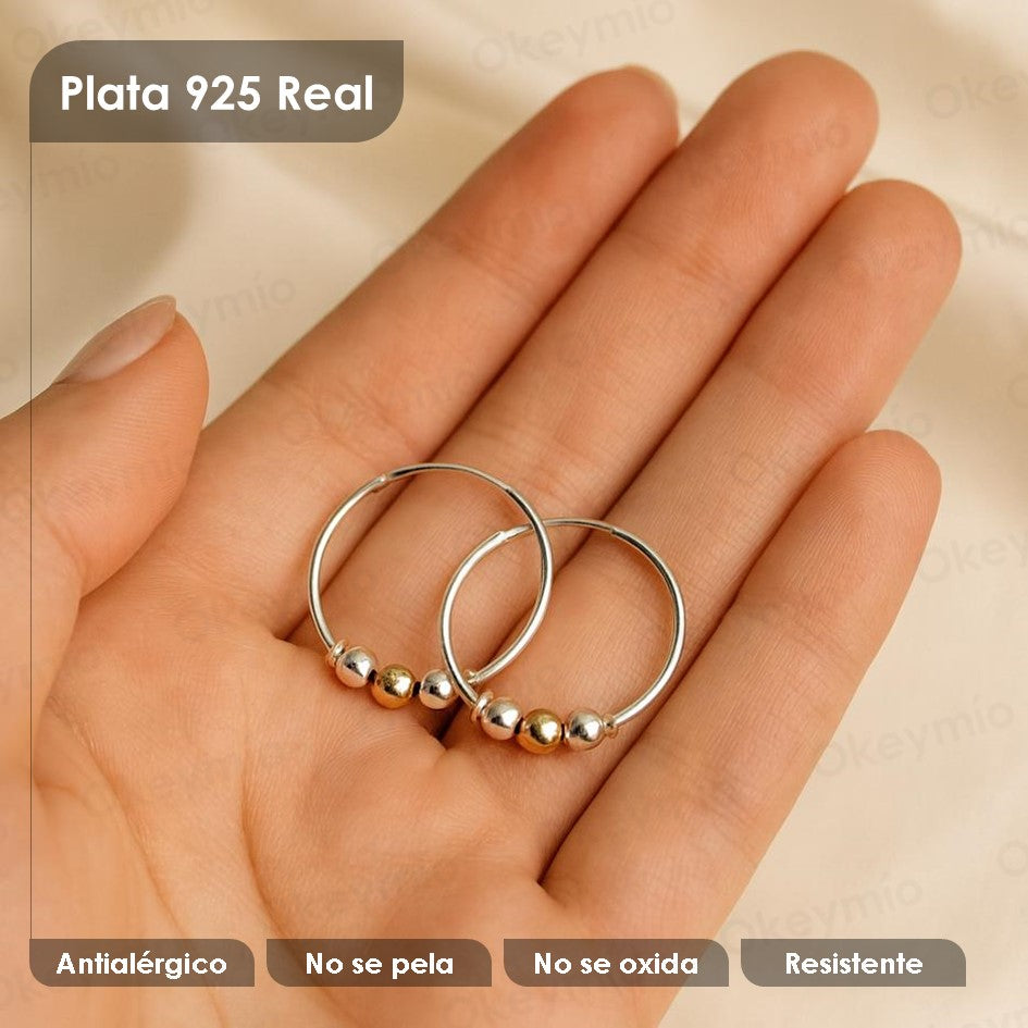 Candongas En Oro 18K y Plata 925