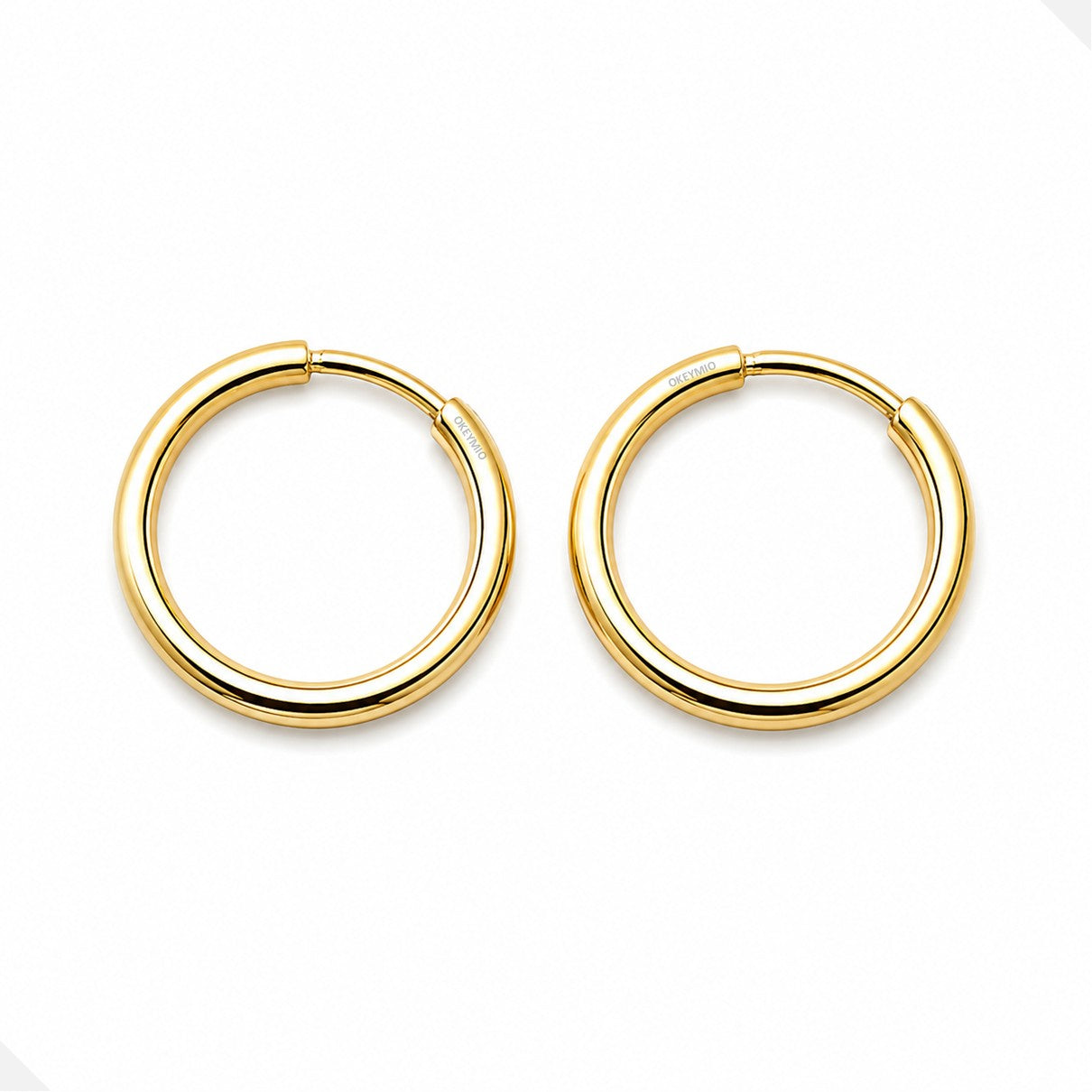 Aretes Candongas Abatibles Oro Laminado 18K 12mm