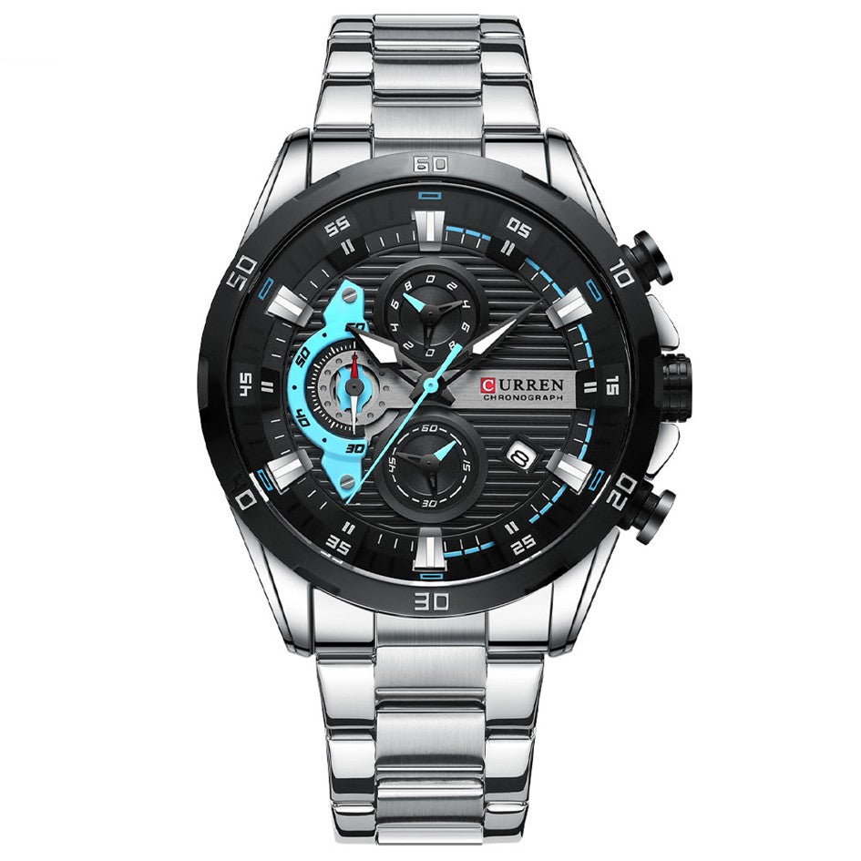 Reloj CURREN 8402 Hombre – Cronógrafo Acero Inoxidable Color Plata