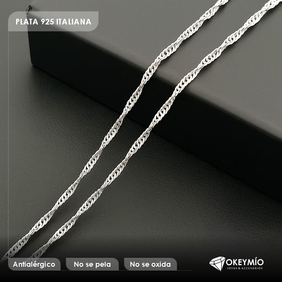 Cadena Tejido Singapur (45cm)