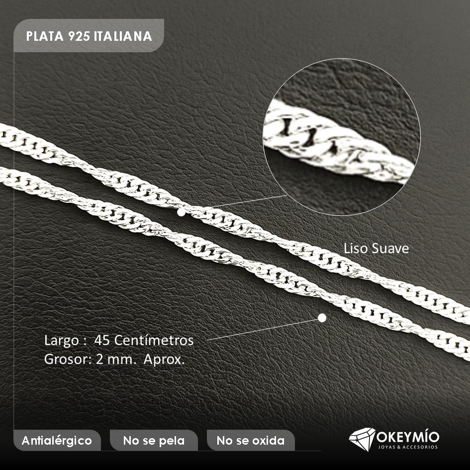 Cadena Tejido Singapur (45cm)