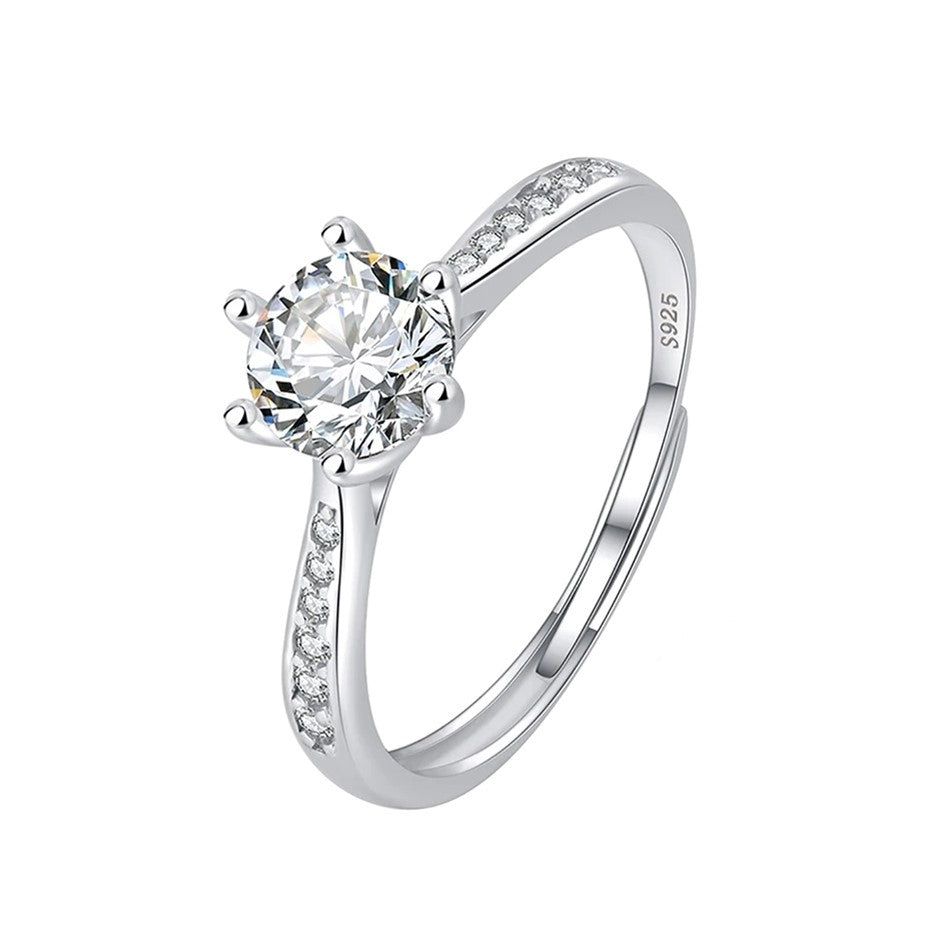 Anillo Ajustable Compromiso En Plata 925