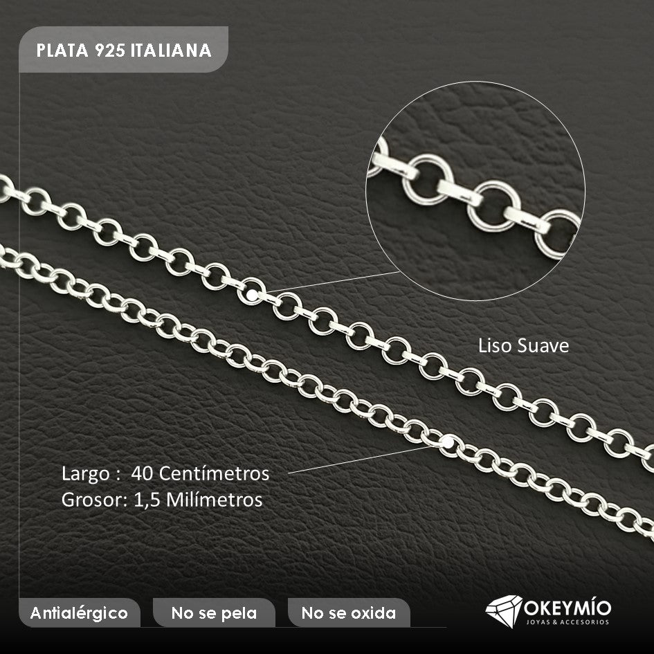 Cadena Tejido Rolo (45cm)