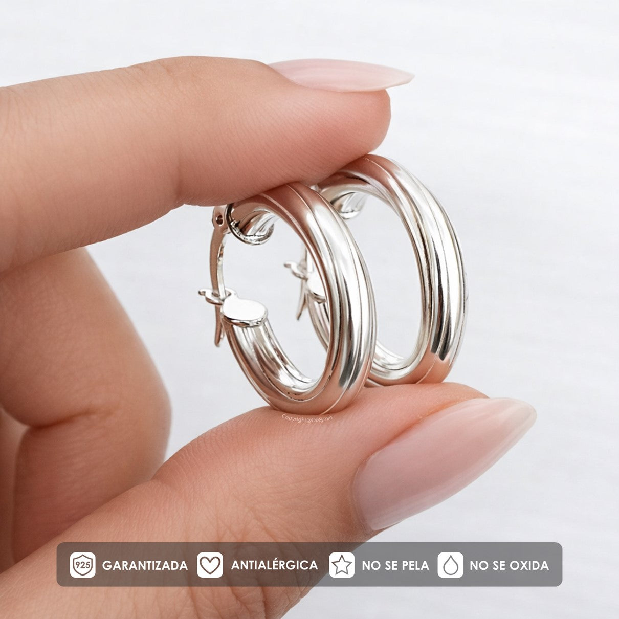 Candongas Trenzada Melcocha En Plata 925 - 2 Cm