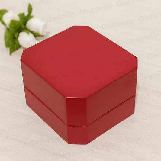 Estuche Premium de Acrílico Rojo para Anillo