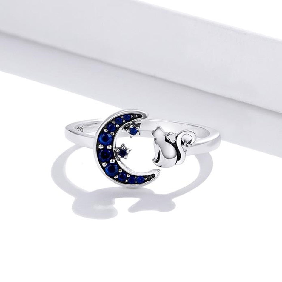 Anillo Ajustable Luna Gato