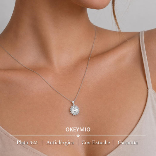 Dije y Cadena En Plata 925 Italiana Elegante