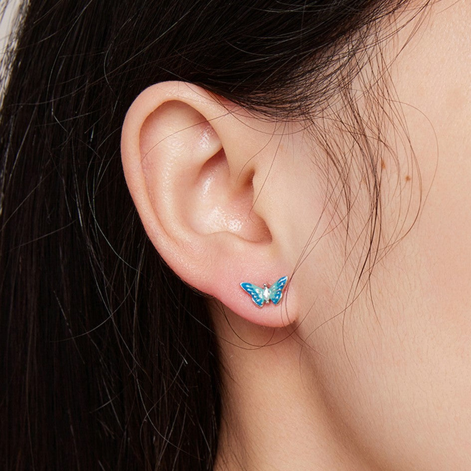 Aretes Mariposa En Plata 925