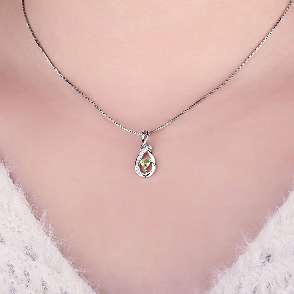 Cadena Con Dije Peridoto Natural