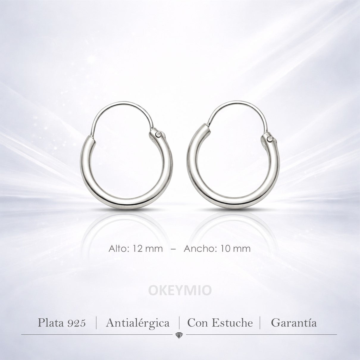 Aretes Candongas Plata 925 Mujer