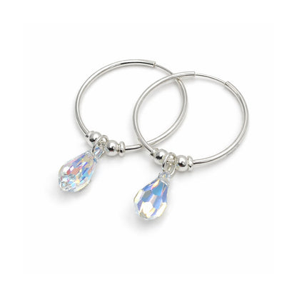 Aretes Candongas Plata 925 Elegantes 22 mm