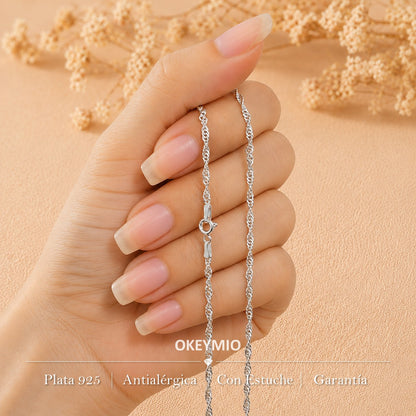Cadena Tejido Singapur (50cm)
