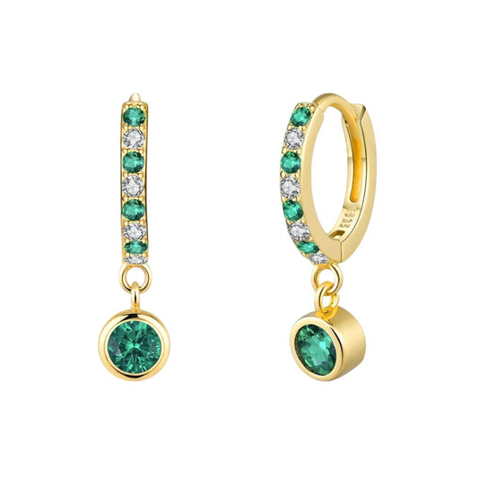 Aretes Candongas En Plata 925 Chapado en Oro 18k