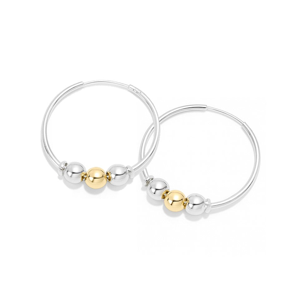 Candongas En Oro 18K y Plata 925