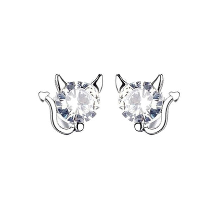 Aretes Topos Demon En Plata 925