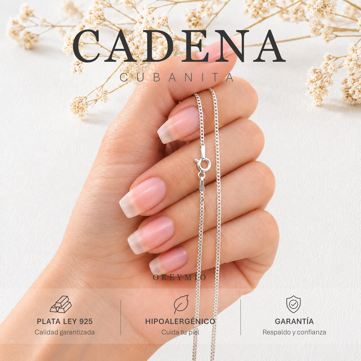 Cadena Tejido Cubana (45cm)