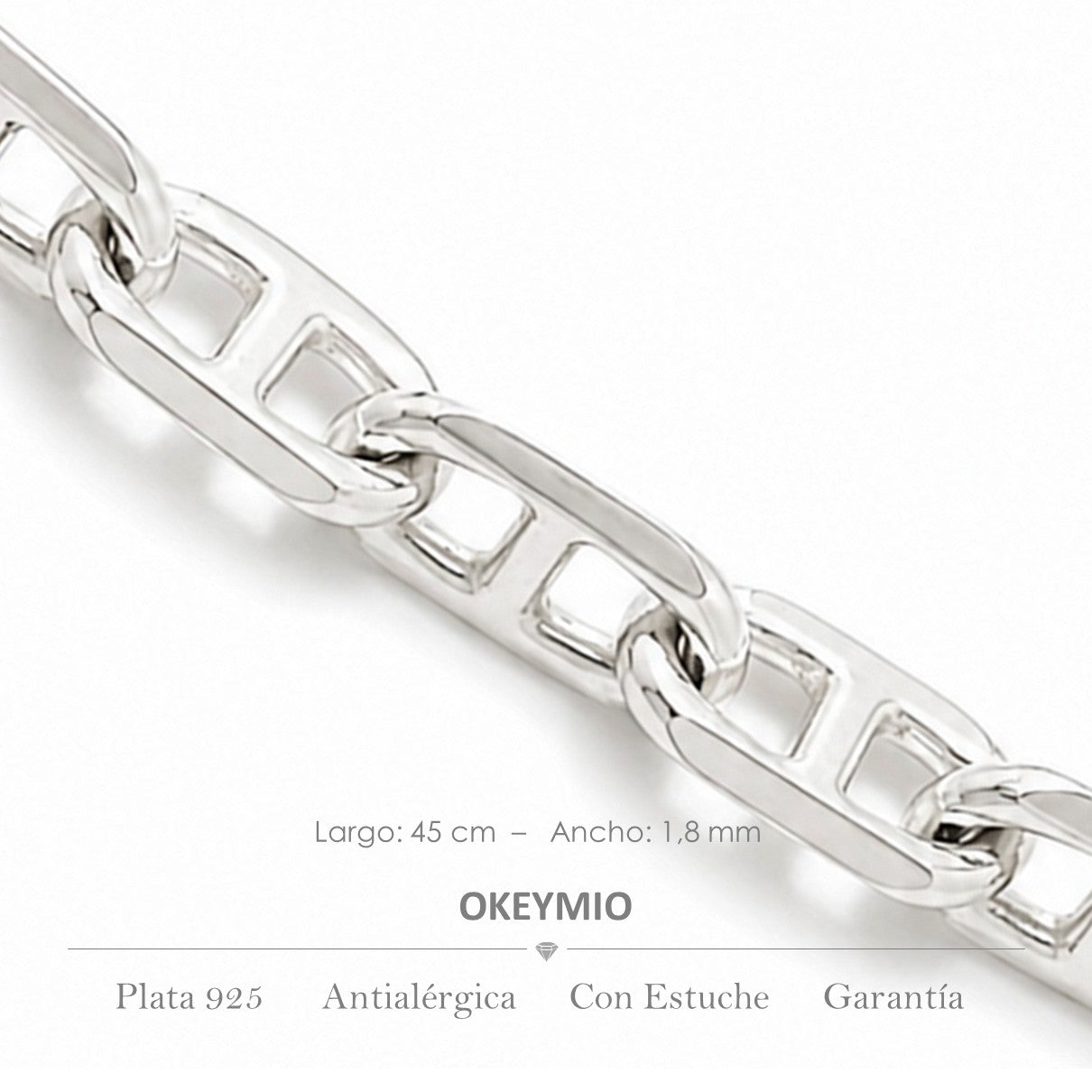 Cadena Tejido Ancla (45cm)