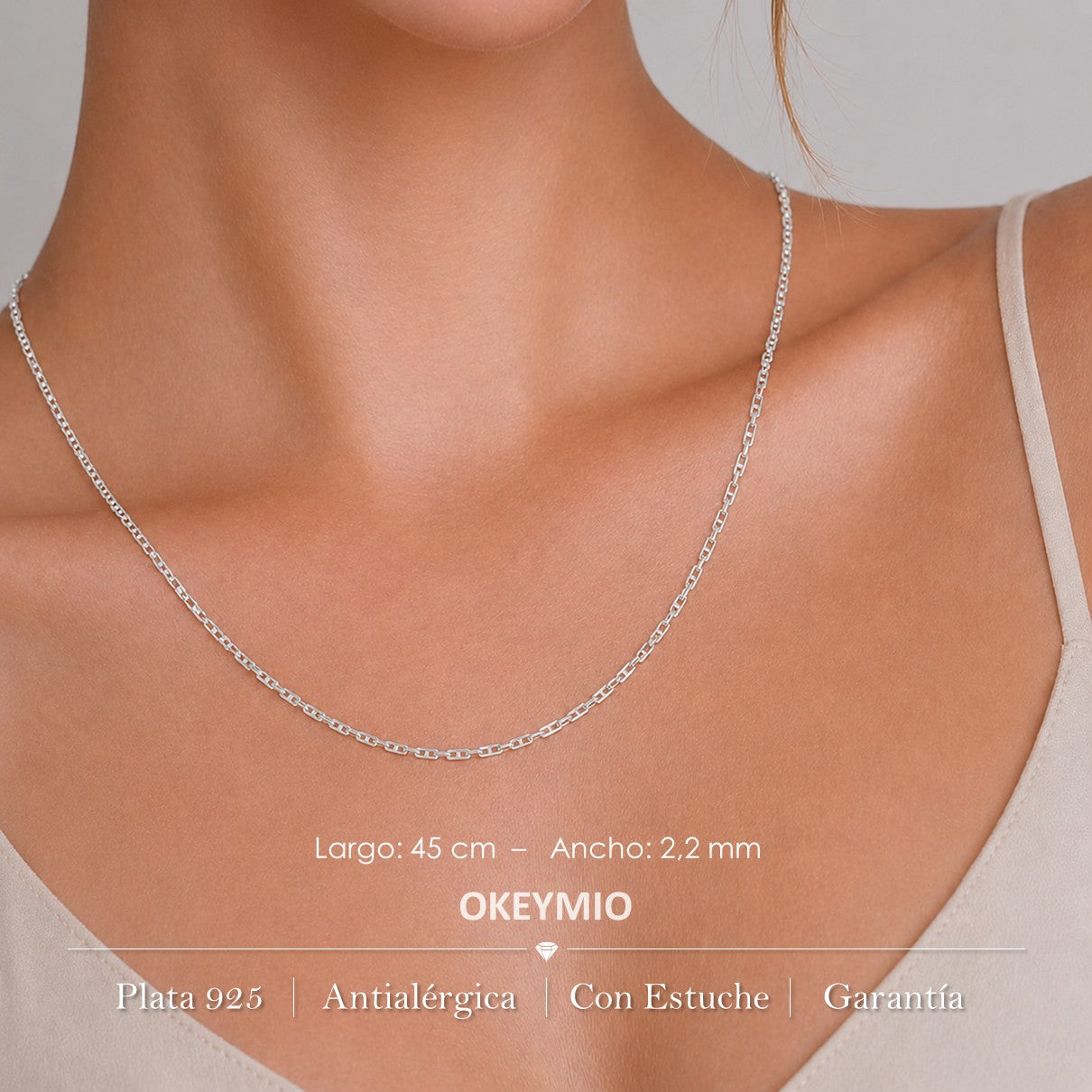 Cadena Tejido Ancla (45cm)