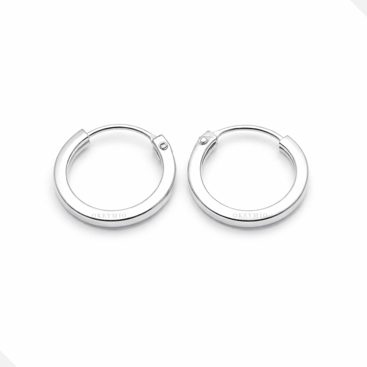 Aretes Candongas Plata 925 12 mm