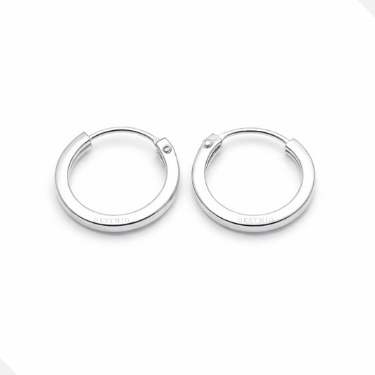 Aretes Candongas Plata 925 12 mm
