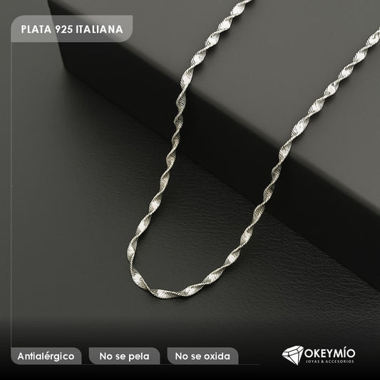 Cadena Tejido Espiral (45cm)