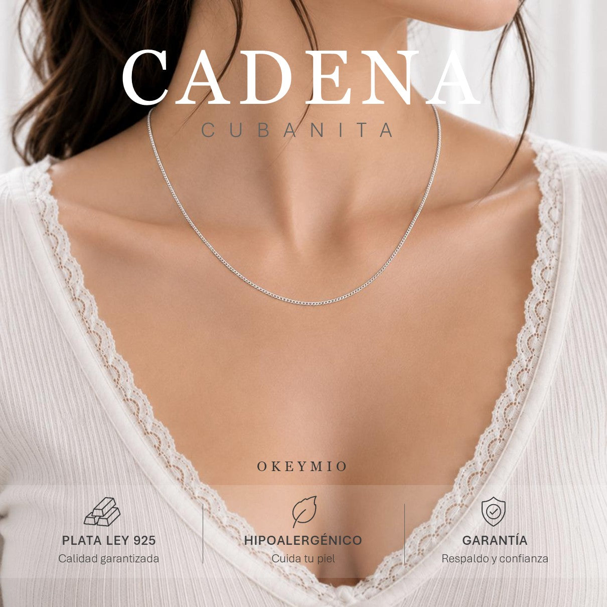 Cadena Tejido Cubana (45cm)