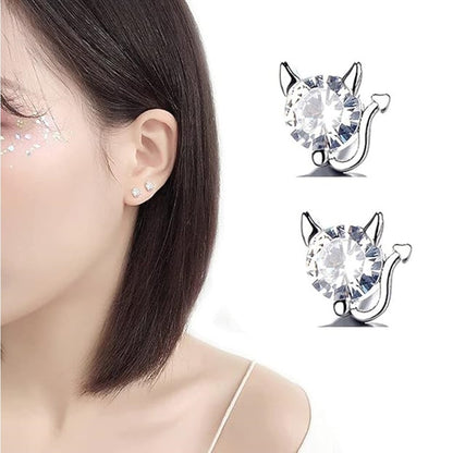 Aretes Topos Demon En Plata 925