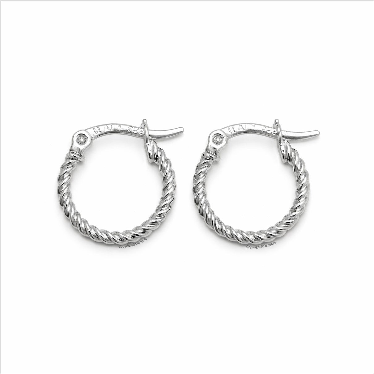 Aretes Candongas Plata 925 Mujer Trenzadas Elegantes