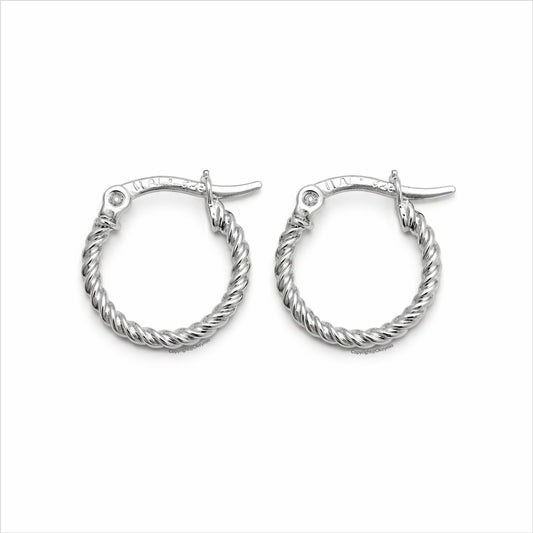 Aretes Candongas Plata 925 Mujer Trenzadas Elegantes