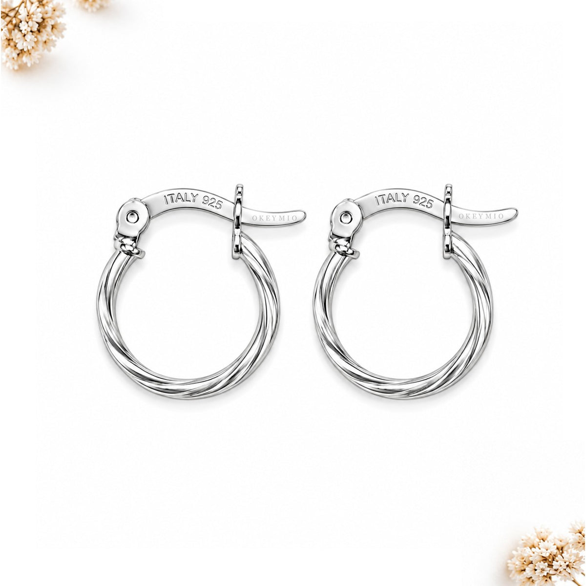 Aretes Aro Trenzado Candonga En Plata 925