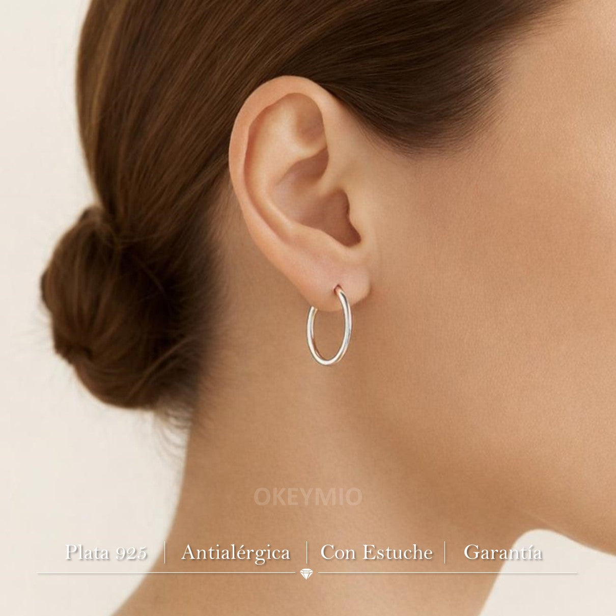 Aretes Candongas Plata 925 Mujer 2 cm