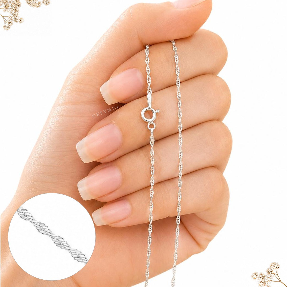 Cadena Singapur En Plata 925 (50cm)