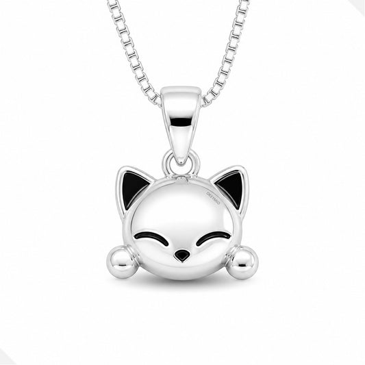 Dije Gato Plata 925 Con Cadena Regalo Para Cat Lovers
