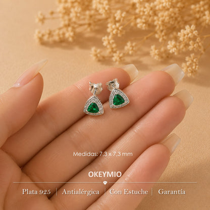 Aretes Topos Trillon En Plata 925 Hipoalergénicos