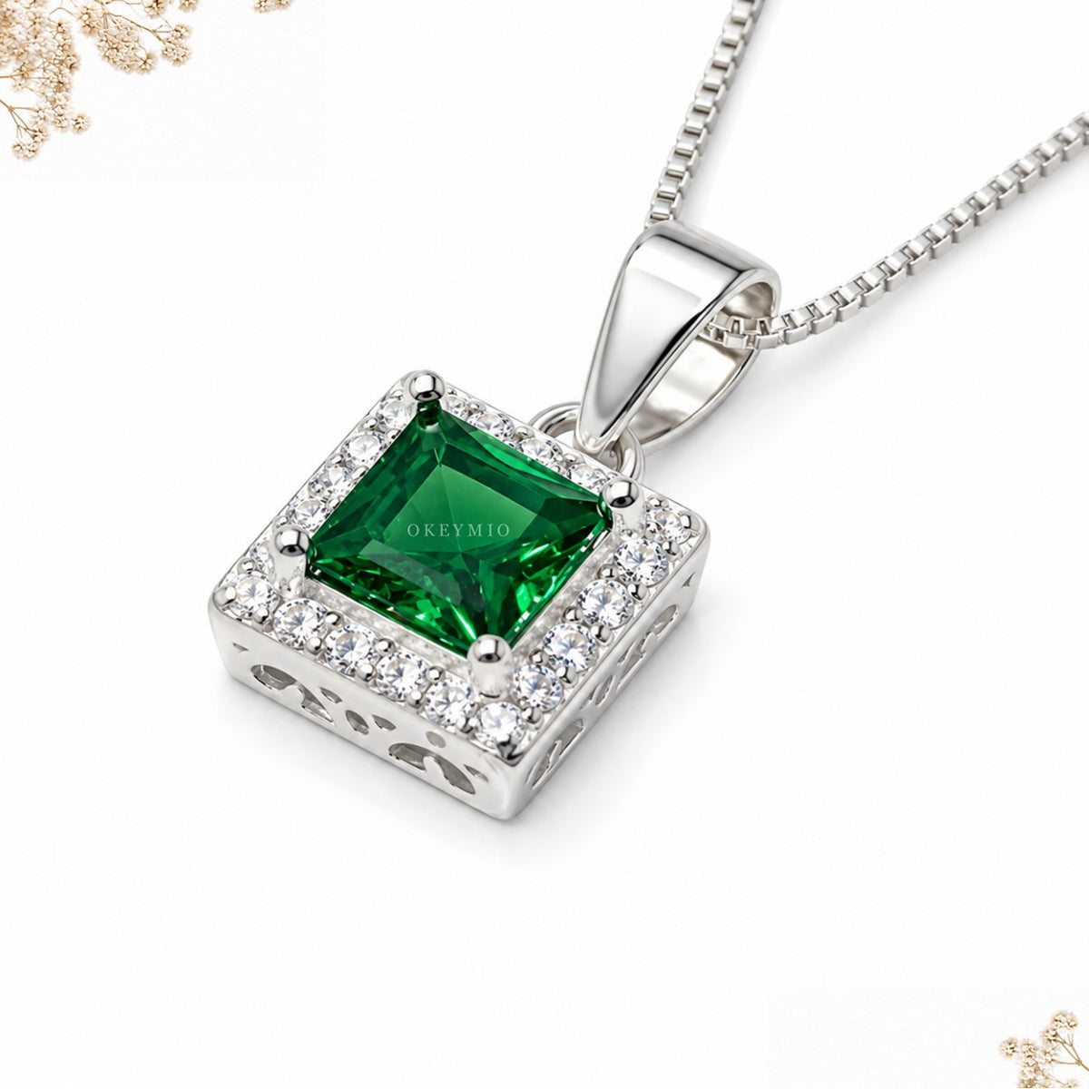 Dije y Cadena Corte Princesa En Plata 925