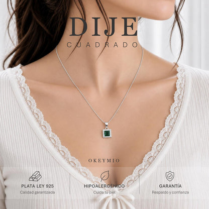 Dije y Cadena Corte Princesa En Plata 925