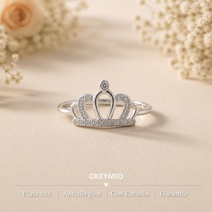 Anillo Ajustable Corona Para 15 años En Plata 925