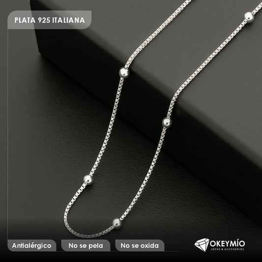 Cadena Tejido Bolitas (45cm)