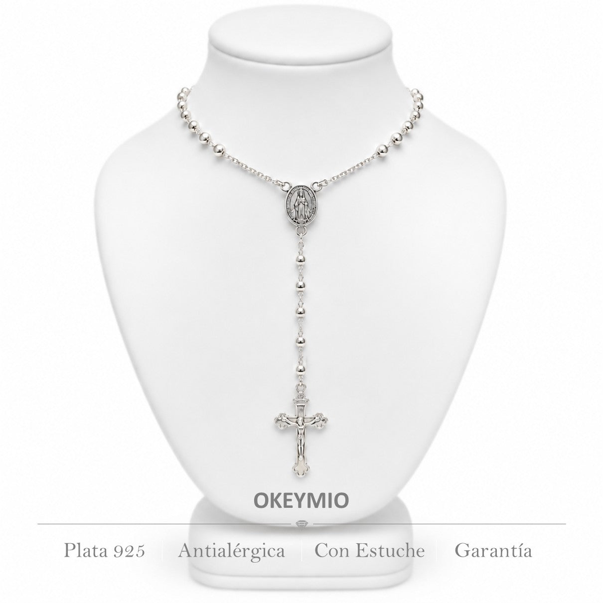 Rosario Camandula  45 cm | Balin 2,5mm | Plata 925 Italiana