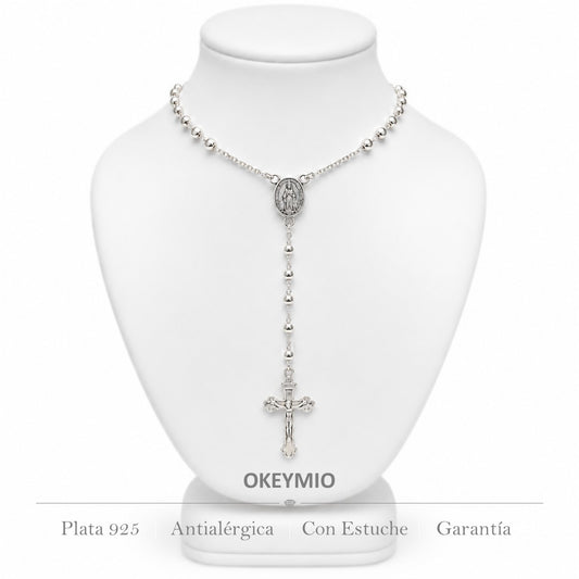 Rosario Camandula  45 cm | Balin 2,5mm | Plata 925 Italiana