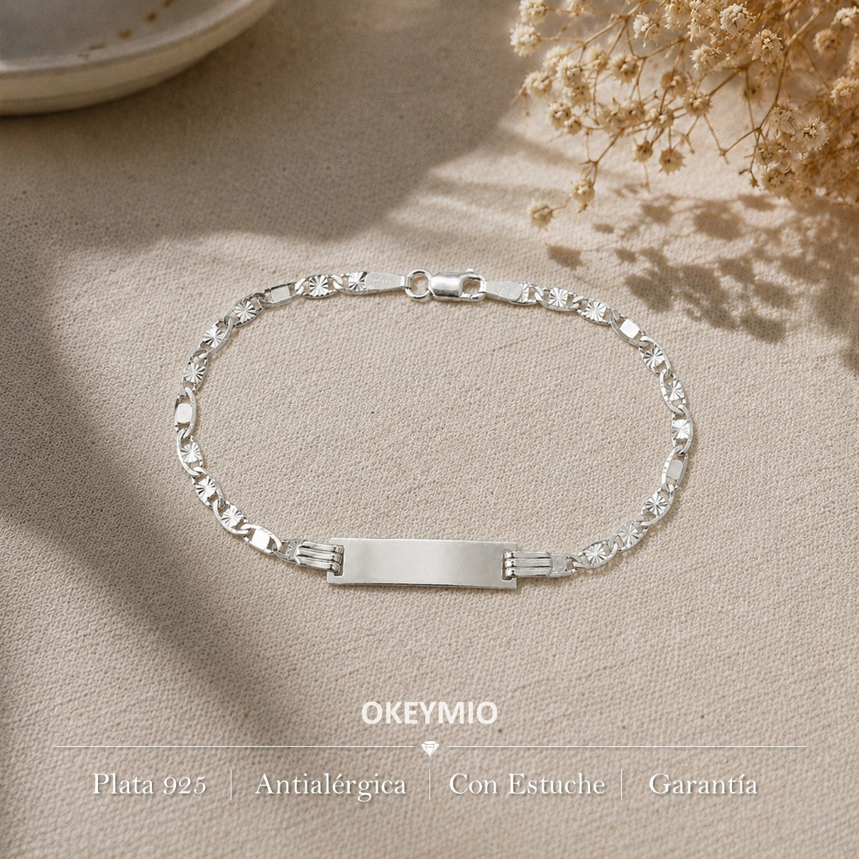 Pulsera Manilla Esclava Plata 925 Hombre, Mujer, Unisex