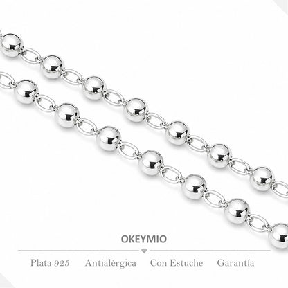 Rosario Camandula  45 cm | Balin 2,5mm | Plata 925 Italiana