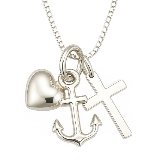 Dije y Cadena 3 Gracias En Plata 925