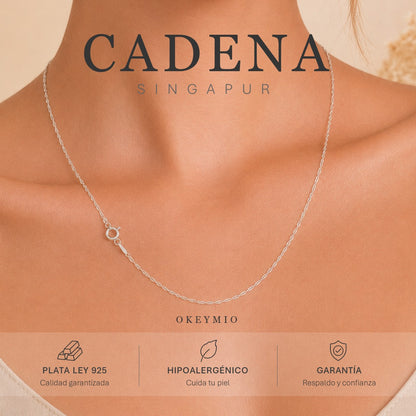 Cadena Singapur En Plata 925 (50cm)