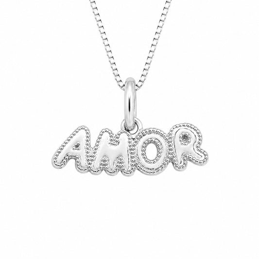 Dije Y Collar Amor Plata 925 Para Mujer