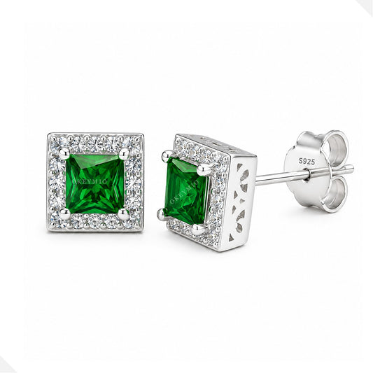 Aretes Topos Con Cirones En Plata 925 Premium