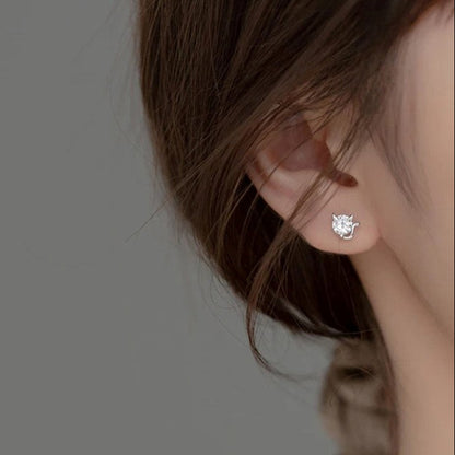 Aretes Topos Demon En Plata 925