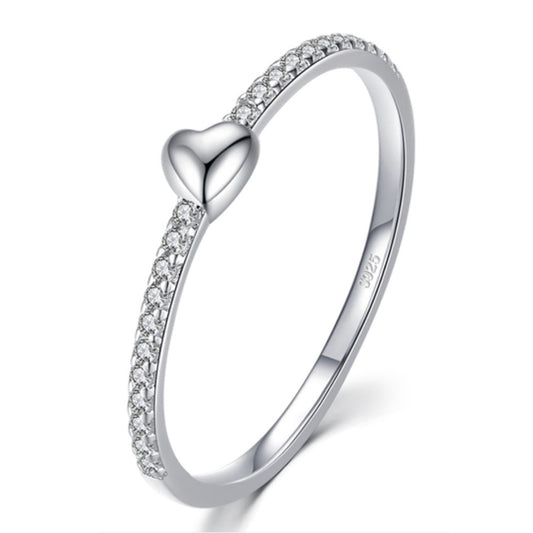 Anillo De Corazón Sencillo Para Mujer